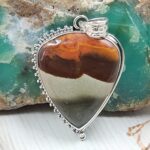 Imperial Jasper 1.5" 925 Sterling Silver Pendant (REXT22-90)