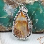 Imperial Jasper 1.5" 925 Sterling Silver Pendant (REXT22-91)