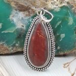 Imperial Jasper 1.5" 925 Sterling Silver Pendant (REXT22-92)