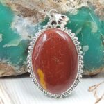 Imperial Jasper 1.5" 925 Sterling Silver Pendant (REXT22-93)