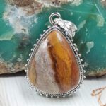 Imperial Jasper 1.25" 925 Sterling Silver Pendant (REXT22-95)