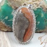 Imperial Jasper 2" 925 Sterling Silver Pendant (REXT22-97)