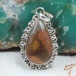 Imperial Jasper 1.25" 925 Sterling Silver Pendant (REXT22-98)