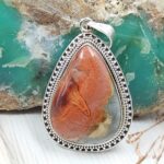 Imperial Jasper 1.75" 925 Sterling Silver Pendant (REXT22-100)