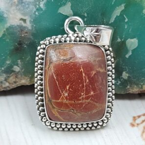Imperial Jasper 1" 925 Sterling Silver Pendant (REXT22-104)