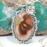 Imperial Jasper 1.5" 925 Sterling Silver Pendant (REXT22-105)