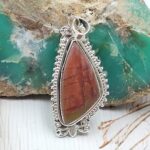 Imperial Jasper 1.75" 925 Sterling Silver Pendant (REXT22-107)