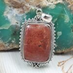 Imperial Jasper 1.5" 925 Sterling Silver Pendant (REXT22-108)