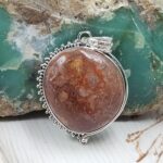 Imperial Jasper 1.25" 925 Sterling Silver Pendant (REXT22-110)