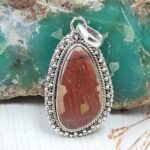 Imperial Jasper 1.25" 925 Sterling Silver Pendant (REXT22-112)