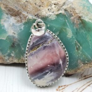 Porcelain Jasper 1.5" 925 Sterling Silver Pendant (REXT126-36)