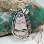 Porcelain Jasper 1.5" 925 Sterling Silver Pendant (REXT126-34)