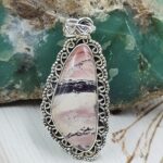 Porcelain Jasper 1.5" 925 Sterling Silver Pendant (REXT126-33)