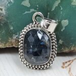 Teal Kyanite 1" 925 Sterling Silver Pendant (REXT126-27)