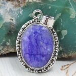 Purple Moonstone 1.25" 925 Sterling Silver Pendant (REXT126-23)