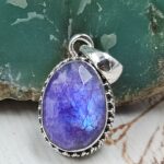 Purple Moonstone 1.25" 925 Sterling Silver Pendant (REXT126-24)