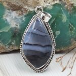 Zerba Onyx 1.5" 925 Sterling Silver Pendant (REXT126-30)