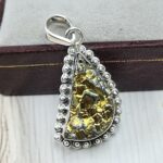 Titanium Druzy 1.25" 925 Sterling Silver Pendant (REXT126-19)