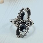White Buffalo Turquoise 925 Sterling Silver Ring (REXT133-9)