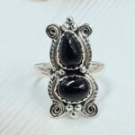 Black Onyx 925 Sterling Silver Ring (REXT133-15)