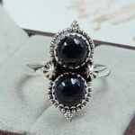 Black Onyx 925 Sterling Silver Ring (REXT133-24)