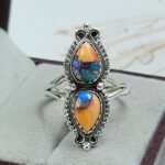 Pink Dahlia Turquoise 925 Sterling Silver Ring (REXT133-33)