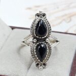 Black Onyx 925 Sterling Silver Ring (REXT133-34)