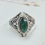 Emerald 925 Sterling Silver Poision Box Ring (REXT125-39)
