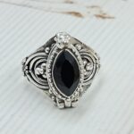 Black Onyx 925 Sterling Silver Poision Box Ring (REXT125-38)
