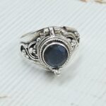 Labradorite 925 Sterling Silver Poision Box Ring (REXT125-44)