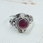 Ruby 925 Sterling Silver Poision Box Ring (REXT125-41)