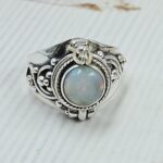 Ethiopian Opal 925 Sterling Silver Poision Box Ring (REXT125-47)
