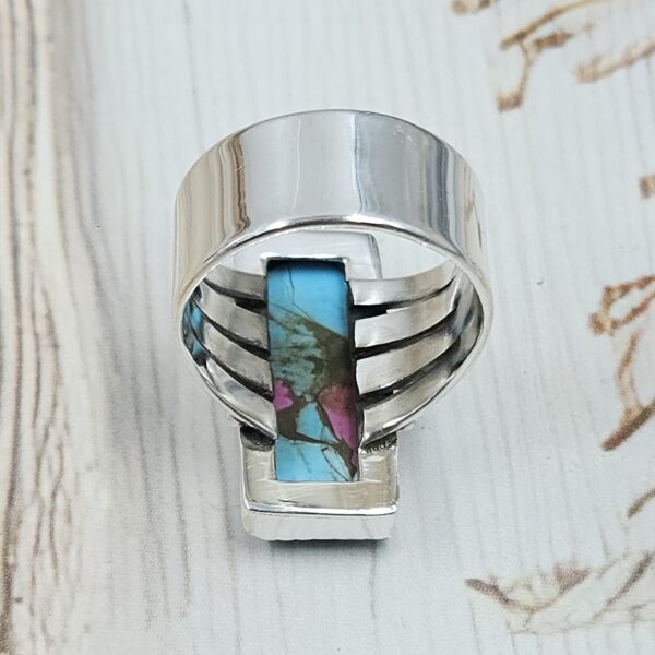 Cotton Candy Turquoise 925 Sterling Silver Ring (REXT65-57) - Image 3