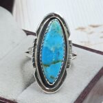 Mohave Turquoise 925 Sterling Silver Ring (REXT126-1)