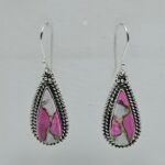 Cotton Candy Turquoise 1.75" 925 Sterling Silver Earring (REXT128-1)