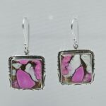 Cotton Candy Turquoise 1.5" 925 Sterling Silver Earring (REXT128-42)
