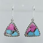Cotton Candy Turquoise 1.5" 925 Sterling Silver Earring (REXT128-16)