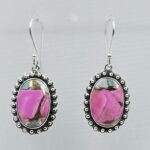 Cotton Candy Turquoise 1.5" 925 Sterling Silver Earring (REXT128-19)
