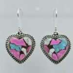 Cotton Candy Turquoise 1.5" 925 Sterling Silver Earring (REXT128-18)