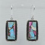 Cotton Candy Turquoise 1.5" 925 Sterling Silver Earring (REXT128-30)