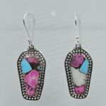 Cotton Candy Turquoise 1.5" 925 Sterling Silver Earring (REXT128-25)
