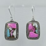 Cotton Candy Turquoise 1.5" 925 Sterling Silver Earring (REXT128-12)
