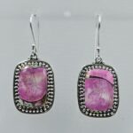 Cotton Candy Turquoise 1.5" 925 Sterling Silver Earring (REXT128-23)