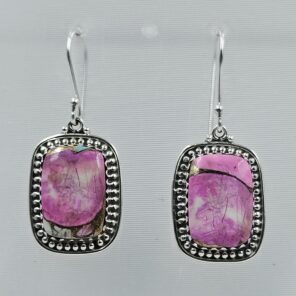 Cotton Candy Turquoise 1.5" 925 Sterling Silver Earring (REXT128-23)