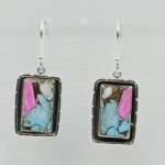 Cotton Candy Turquoise 1.5" 925 Sterling Silver Earring (REXT128-22)