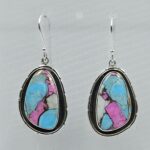 Cotton Candy Turquoise 1.5" 925 Sterling Silver Earring (REXT128-14)