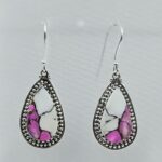 Cotton Candy Turquoise 1.5" 925 Sterling Silver Earring (REXT128-28)