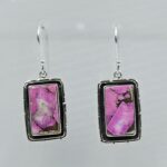 Cotton Candy Turquoise 1.5" 925 Sterling Silver Earring (REXT128-11)