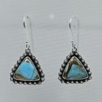 Cotton Candy Turquoise 1.5" 925 Sterling Silver Earring (REXT128-51)