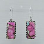 Cotton Candy Turquoise 1.5" 925 Sterling Silver Earring (REXT128-110)